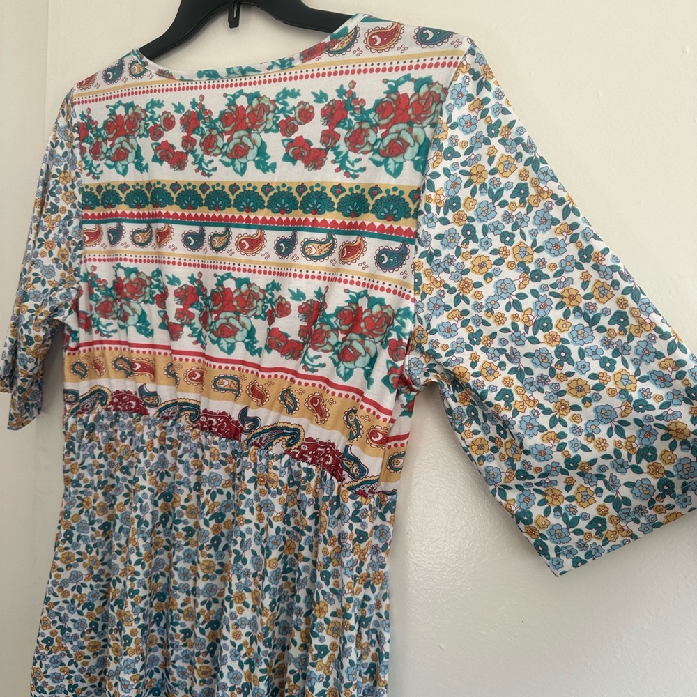 Bohemian Long Sleeve Midi Dress - Picture 11 of 12